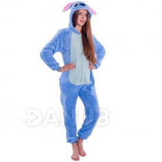 Plüss kezeslábas Kigurumi - Stitch minta - méret M - 160cm