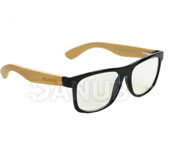 Blue Light Wayfarer Modern Black fából készült számítógépes szemüveg