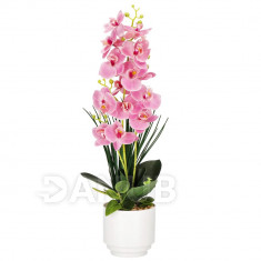 Művi orchidea cserépben - 56 cm - rózsaszín